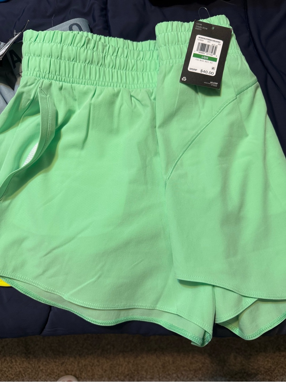 Under Armour Mint Athletic Shorts with Elastic Waist - Picture 1 of 1